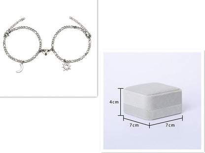 Sun & Moon Magnetic Couple Bracelets – Stainless Steel