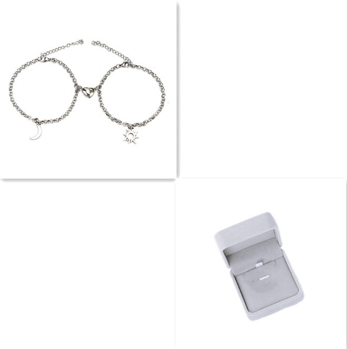 Sun & Moon Magnetic Couple Bracelets – Stainless Steel