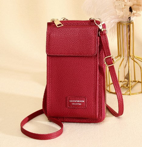 Compact Shoulder Bag with Phone Pocket