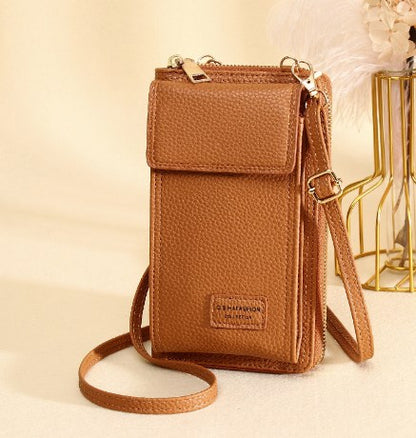 Compact Shoulder Bag with Phone Pocket