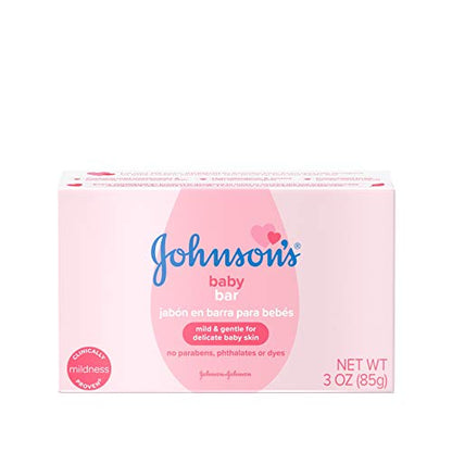 Johnson's Baby Soap Bar – Gentle & Hypoallergenic, 3 oz