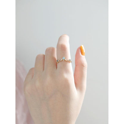 Chrysanthemum Topaz Plated S925 Silver Ring
