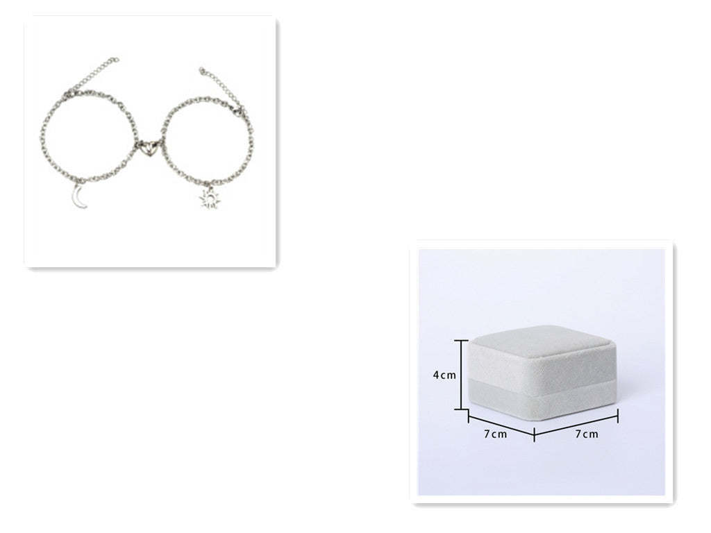 Sun & Moon Magnetic Couple Bracelets – Stainless Steel